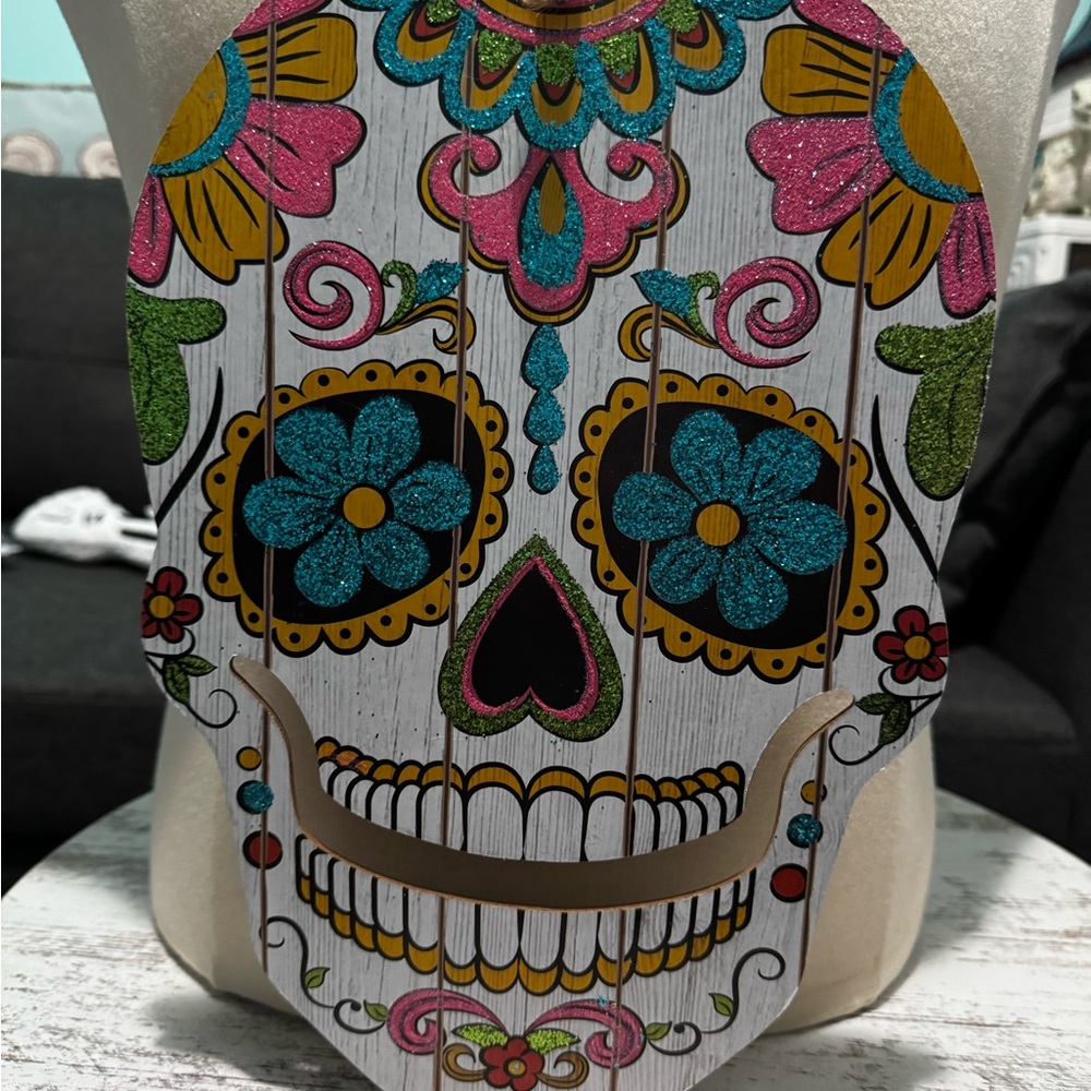 Colorful Sugar Skull Wall Decor